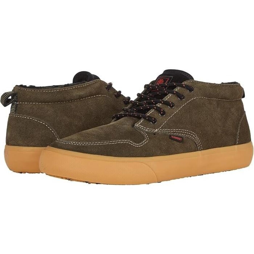 Element Preston 2 Sneaker Men's 9 Army Gum Leather Comfort Casual Shoes JOBB1040